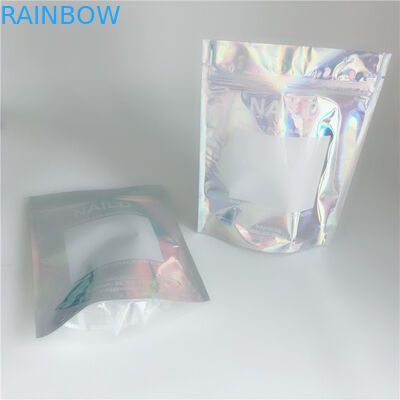Bukti Bau Daun Ziplock Kantung Stand Mylar Cigar Wrap Packaging Hologram Laser Bag