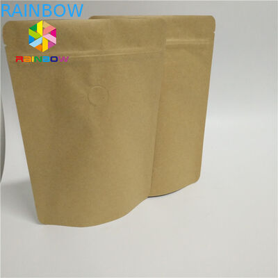 Bau Kotak Kertas Kemasan Bukti Stand Up Pouch Ziplock Heat Seal Dengan Clear Depan