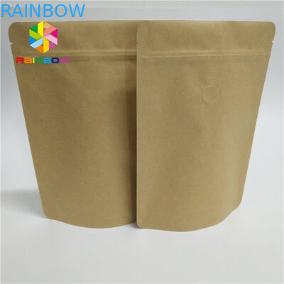 Bau Kotak Kertas Kemasan Bukti Stand Up Pouch Ziplock Heat Seal Dengan Clear Depan