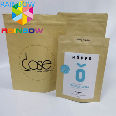 Kopi Gulma Stand Up Pouch Bags Kustom Dicetak Kertas Kemasan Kertas Kraft