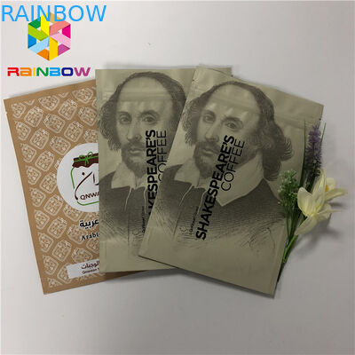 Ziplock Doypack Ditutup Kembali Berdiri Kantong Kopi Kemasan Tas 50-200 Mikron