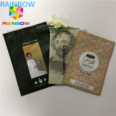 Ziplock Doypack Ditutup Kembali Berdiri Kantong Kopi Kemasan Tas 50-200 Mikron