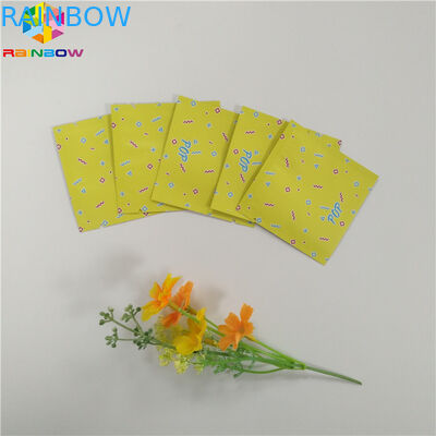 Food Grade Foil Kantong Kemasan Mylar Tiga Sisi Segel Tas Ritsleting Datar Untuk Snack Tea Capsule