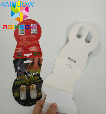 3d Kemasan Lenticular Burro Merek Kotak Kartu Kertas Tunggal Lubang Ganda Termasuk Botol