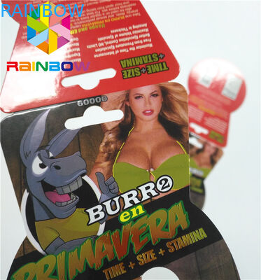 Ukuran Normal Kemasan Blister Plastik Burro 30000 Burro2 6000 Sex Male Enhancement Box