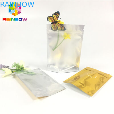 Foil Laminasi Mylar Snack Bag Kemasan Kustom Dicetak Clear Front Doypack Pouch