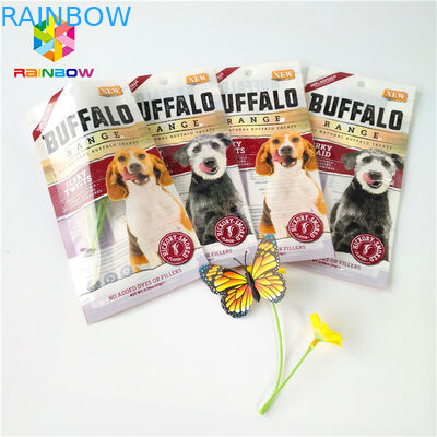 Glossy Finish Stand Up Ziplock Bags Tiga Sisi Sealed Window Fleixble Packaging