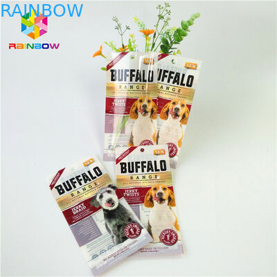 Glossy Finish Stand Up Ziplock Bags Tiga Sisi Sealed Window Fleixble Packaging