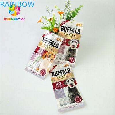 Glossy Finish Stand Up Ziplock Bags Tiga Sisi Sealed Window Fleixble Packaging