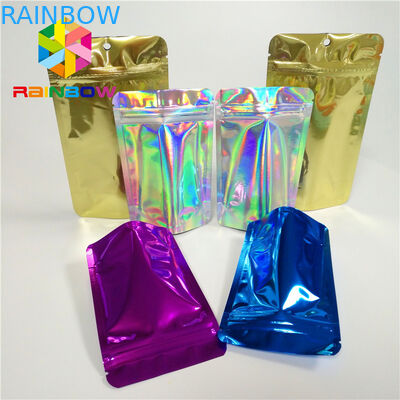 Holographic Laser 3d Tampilan Tas Hologram Hologram Perpindahan panas Vinyl Pouch