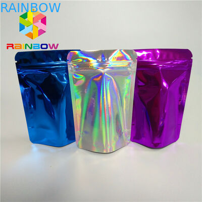Kosmetik Glitter Powder Snack Makanan Kemasan Tas Shiny Holographic Hologram Mylar Pouch