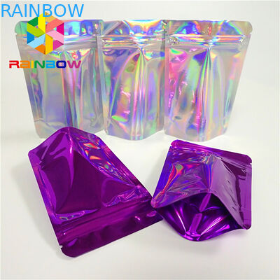 Kosmetik Glitter Powder Snack Makanan Kemasan Tas Shiny Holographic Hologram Mylar Pouch