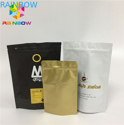 Gravure Printing Stand Up Zipper Pouch Bags Air Mata Notch Line Zip Lock Laminated Foil