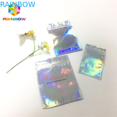 Kemasan Laminasi Waterproof Foil Pouch Kunci Zip Hologram Laser Pencetakan Disesuaikan