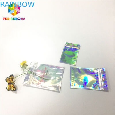 Kemasan Laminasi Waterproof Foil Pouch Kunci Zip Hologram Laser Pencetakan Disesuaikan
