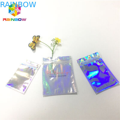 Kemasan Laminasi Waterproof Foil Pouch Kunci Zip Hologram Laser Pencetakan Disesuaikan