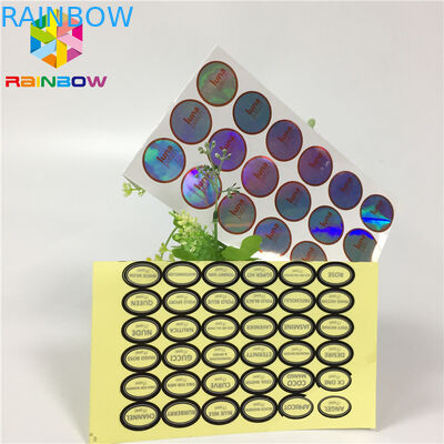 Air Bukti Makanan Kemasan Film Kustom Label Pakaian Keamanan Vinyl Sticker