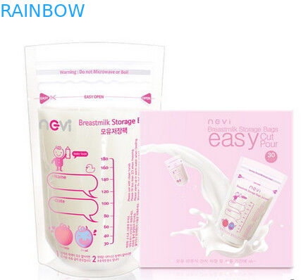 Kantung Ritsleting Stand Up Ganda, Tas Kemasan Segel Panas, Penyimpanan ASI