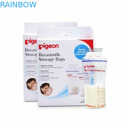 Kantung Ritsleting Stand Up Ganda, Tas Kemasan Segel Panas, Penyimpanan ASI