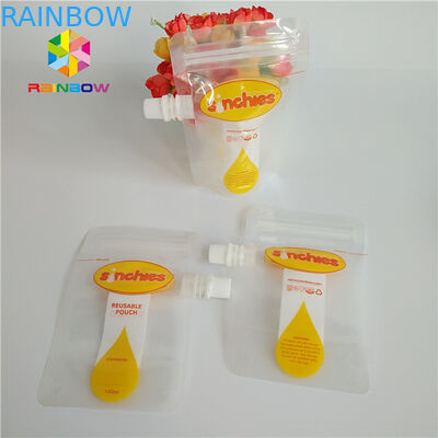 5oz / 7oz Kantung Plastik Spout Pouch Kemasan Tas Energi Transparan Dapat Didaur Ulang