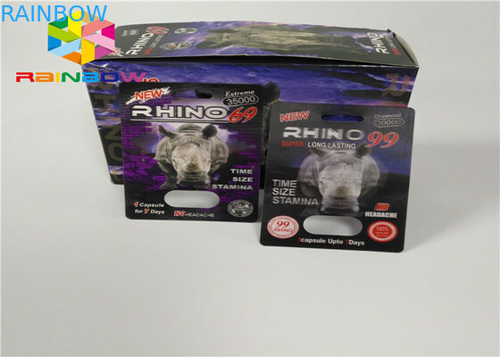 Botol Plastik Kartu Blister Insert Laki-laki Peningkatan 3d Kemasan Dari Kartu / Kotak Display