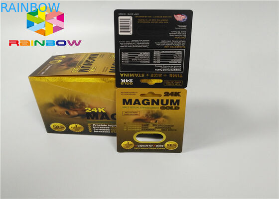 Botol Plastik Kartu Blister Insert Laki-laki Peningkatan 3d Kemasan Dari Kartu / Kotak Display