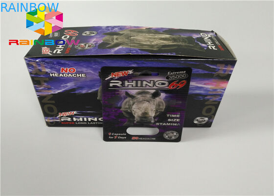 Botol Plastik Kartu Blister Insert Laki-laki Peningkatan 3d Kemasan Dari Kartu / Kotak Display