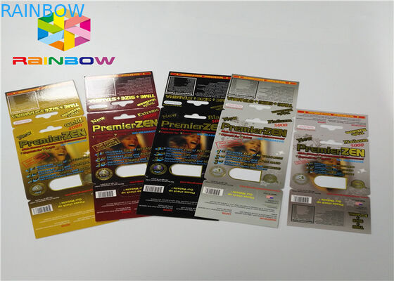 Botol Plastik Kartu Blister Insert Laki-laki Peningkatan 3d Kemasan Dari Kartu / Kotak Display