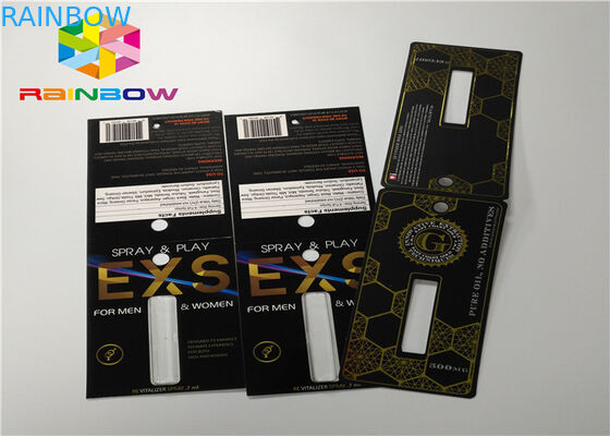 Botol Plastik Kartu Blister Insert Laki-laki Peningkatan 3d Kemasan Dari Kartu / Kotak Display