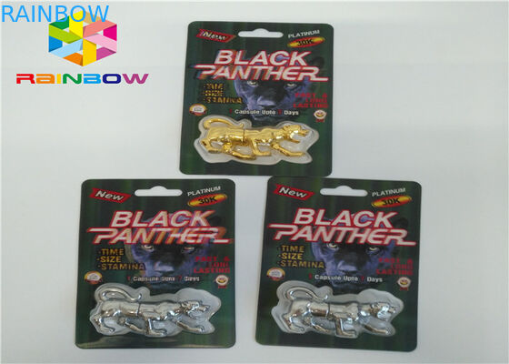 Laki-laki Peningkatan Paket Blister Paket Kemasan Kartu 3D Rhino Blister Untuk Paket Kapsul