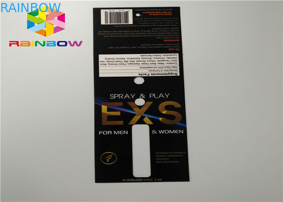 Geser Kustom Kartu Blister Kemasan Semprot Kartu Kertas Kemasan Lipat Dengan Lubang