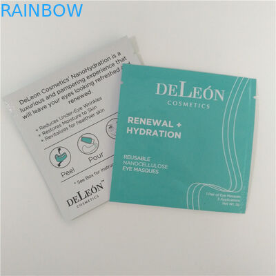 Full Color Printing Stand Up Zipper Pouch Bags Kemasan Masker Mata Dapat Digunakan Kembali