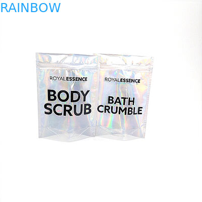 Glitter Body Scrub Tas Kosmetik Kompak Hologram Foil Transparan