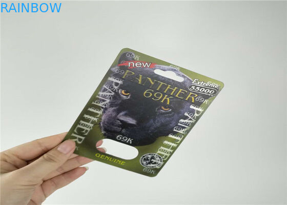 Badak Kapsul Pil Kartu Blister Kemasan Botol Pil 3D Non Kerusakan Umur Panjang