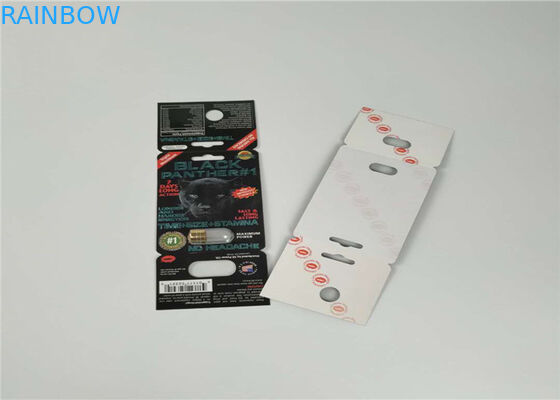 Efek 3D Holographic Kartu Blister Kemasan Peluru Badak Emas Persetujuan SGS / FDA