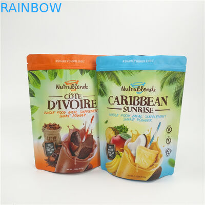 Ziplock Aluminium Foil Stand Up Pouch Pencetakan Gravure Untuk Kemasan Buah Kering