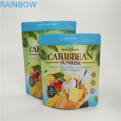 Gravure Printing Stand Up Ziplock Bags, Susu Bubuk Aluminium Foil Pouch Dengan Zipper