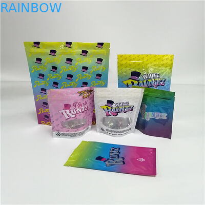 Stand Up Runtz Custom Ziplock Bags Childproof Kantong Packing Herbal Dengan Pencetakan Logo
