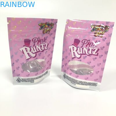 Aluminium Foil Herbal Incense Kemasan Ziplock Mylar Foil Runtz Bag Dengan Ziplock