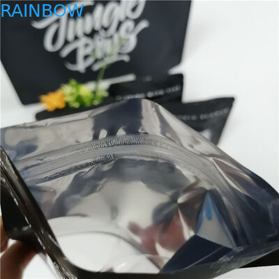 Aluminium Foil Zip Lock Kantong Plastik Hitam Matte Rotogravure Mencetak Dengan Jendela
