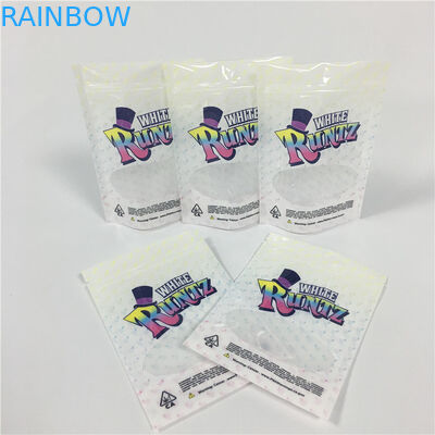 Bukti Bau Putih Runtz Stand Up Pouch Weed Bags Kemasan Mylar Doypack Bags