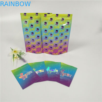 Runtz Mylar Weed Foil Pouch Kemasan Tas Paket Lelucon Kustom Label Tahan Lama