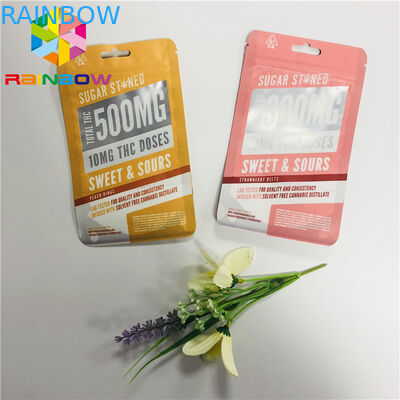 Plastik Reusable Stand Up Zipper Pouch Bags Matt Selesai Dengan Jendela Depan Jelas