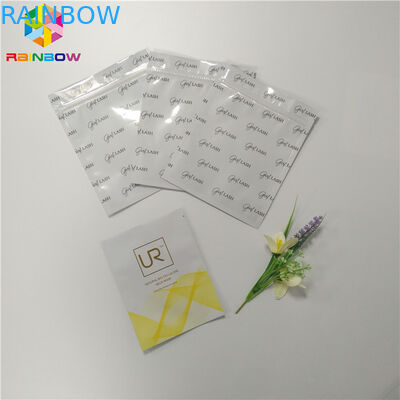 Biodegradable Plastic Foil Bags Tiga Sisi Sealed Masker Wajah Kemasan Untuk Kosmetik