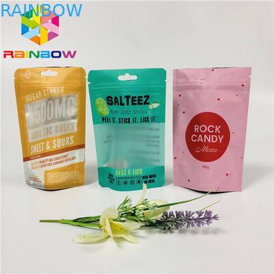 Kemasan Kantong Plastik Food Grade Laminated Stand Up Zipper Pouch Logo Disesuaikan