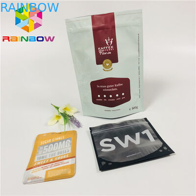 Moisture Barrier Aluminium Foil Stand Up Pouch Bags Biji Kopi Plastik Ziplock