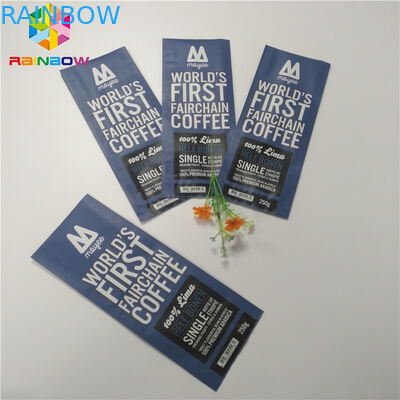 Quad Seal Matte Finished Foil Pouch Kemasan Side Gusset Coffee Bag Dengan Valve