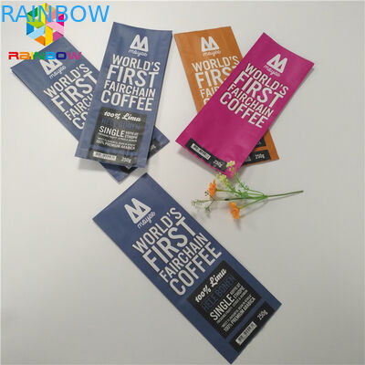 Quad Seal Matte Finished Foil Pouch Kemasan Side Gusset Coffee Bag Dengan Valve