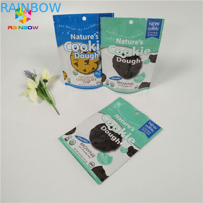 Colorful Kecil Mylar Aluminium Foil Makanan Kemasan Tas Kunci Zip Untuk Biskuit / Buah Kering