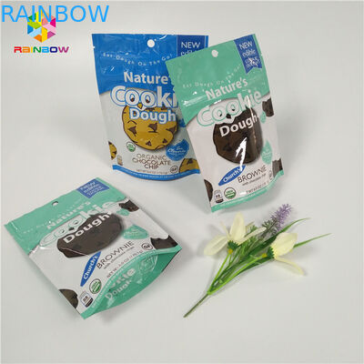 Colorful Kecil Mylar Aluminium Foil Makanan Kemasan Tas Kunci Zip Untuk Biskuit / Buah Kering
